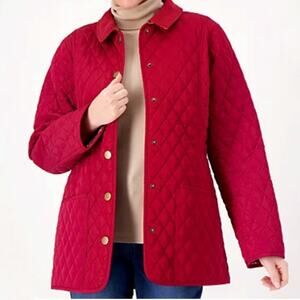 Faconnable Womens Quilted Jacket Water Resistant XS